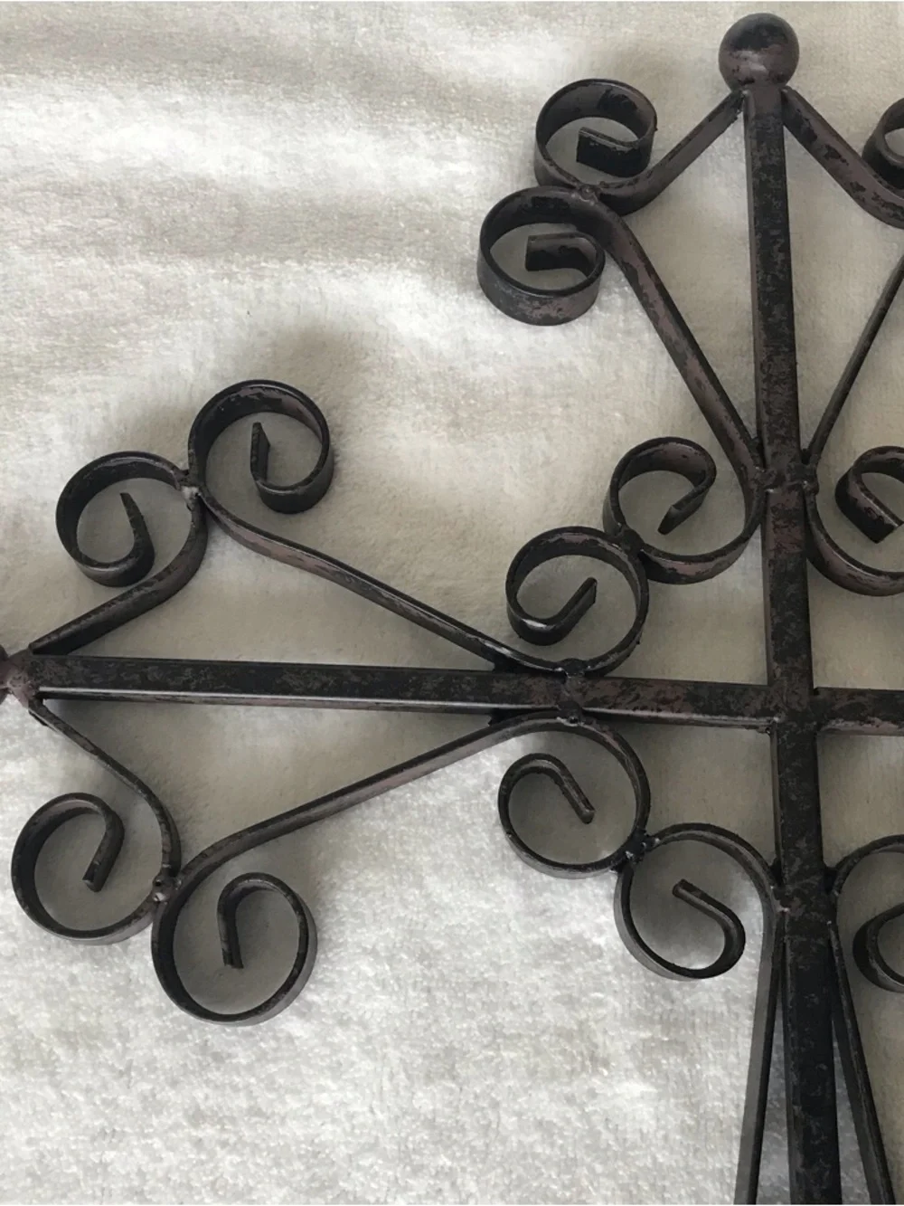Wrought Iron Wall Cross Decor NIB
